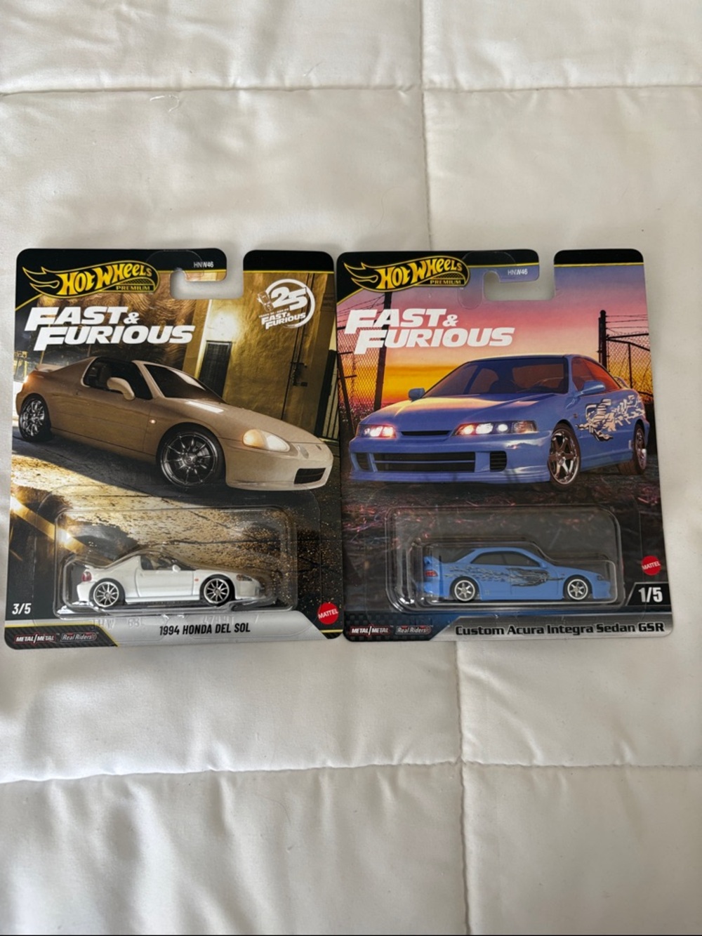 Two fast and the furious hotwheels premiums.
